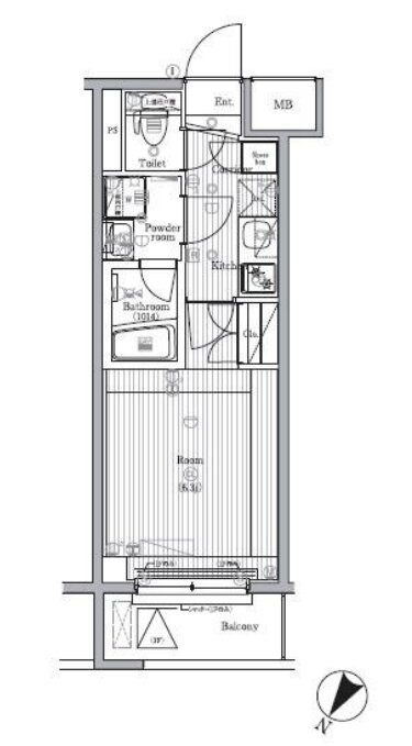 東京都品川区小山１ 不動前駅 1K マンション 賃貸物件詳細