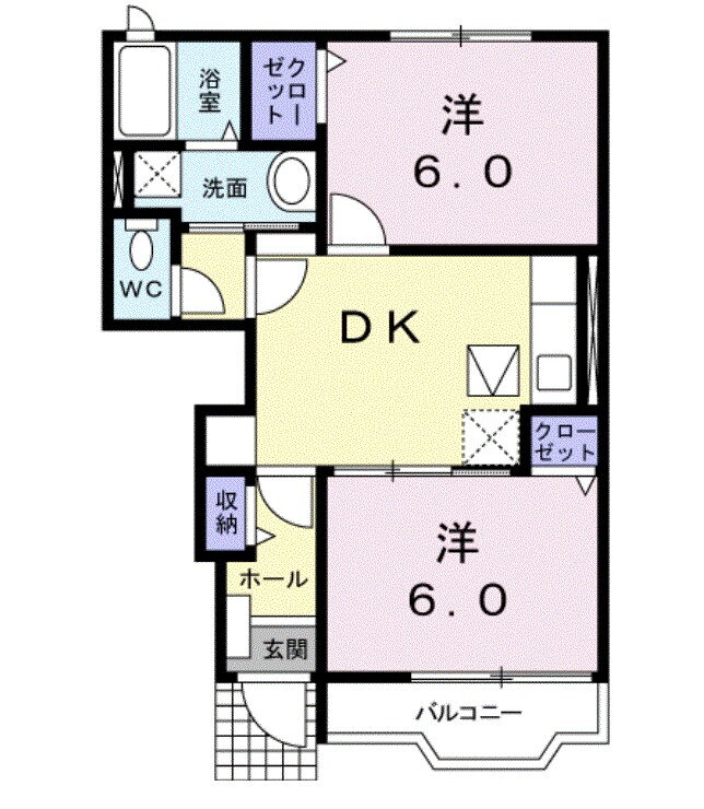 茨城県つくば市高見原２ 牛久駅 2DK アパート 賃貸物件詳細
