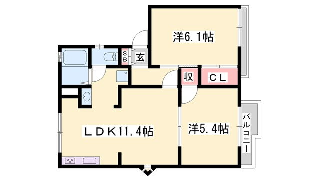 兵庫県姫路市西新在家２ 山陽姫路駅 2LDK アパート 賃貸物件詳細