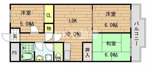 大阪府東大阪市今米２ 吉田駅 3LDK マンション 賃貸物件詳細