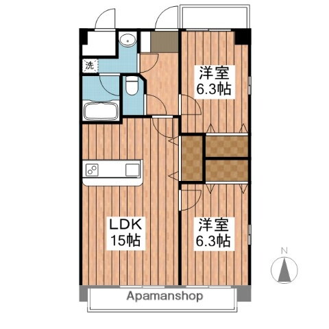 愛媛県松山市姫原３ 本町六丁目駅 2LDK マンション 賃貸物件詳細