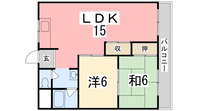 兵庫県姫路市飾磨区三宅１ 亀山駅 2LDK マンション 賃貸物件詳細