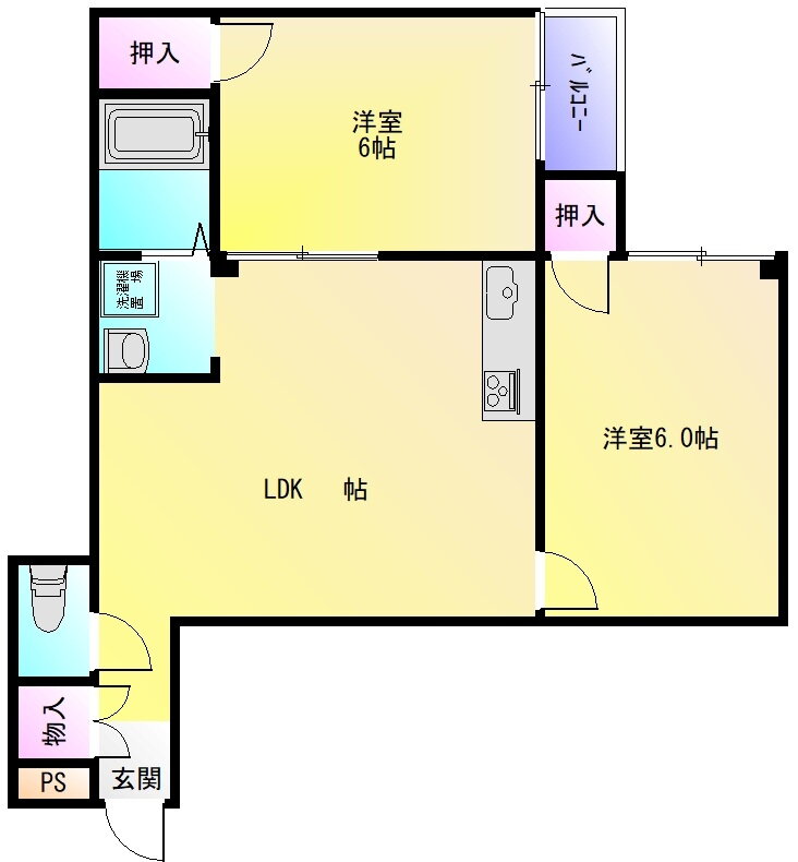 大阪府八尾市東山本新町１ 河内山本駅 2LDK マンション 賃貸物件詳細
