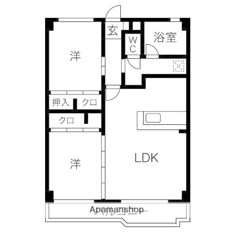 福岡県福岡市南区向野２ 大橋駅 2LDK マンション 賃貸物件詳細