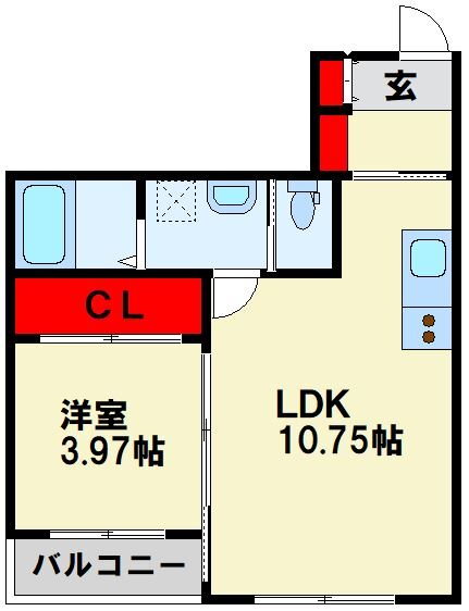 ＢＲＡＶＥ　ＢＡＳＥ　元宮 1階 1LDK 賃貸物件詳細