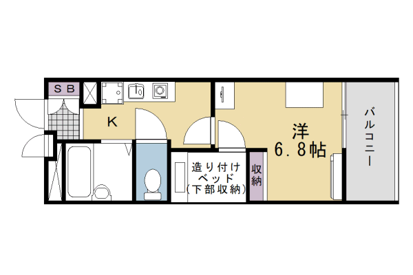京都府長岡京市調子１ 西山天王山駅 1K マンション 賃貸物件詳細