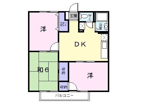 栃木県宇都宮市宝木町２ 東武宇都宮駅 3DK アパート 賃貸物件詳細