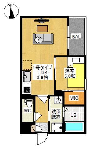 岡山県岡山市北区十日市西町 清輝橋駅 1LDK アパート 賃貸物件詳細