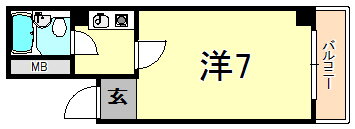 兵庫県芦屋市南宮町 打出駅 1K マンション 賃貸物件詳細