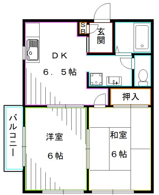 東京都中野区松が丘２ 新井薬師前駅 2DK アパート 賃貸物件詳細