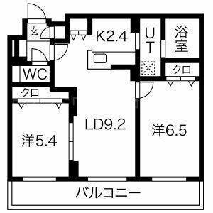 北海道札幌市豊平区平岸一条６ 中の島駅 2LDK マンション 賃貸物件詳細