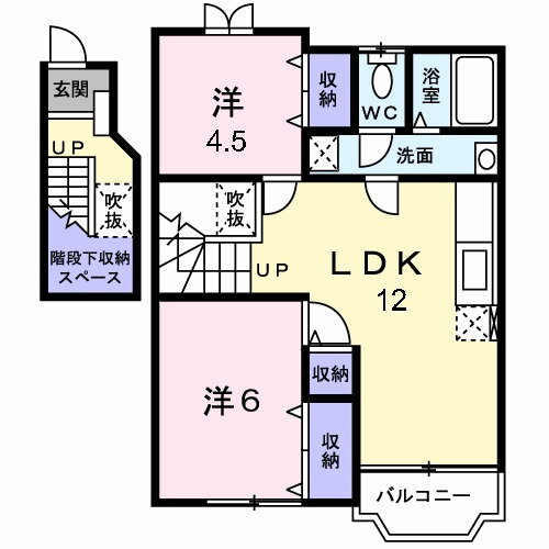 ヴィラージュみむろＣ 2階 2LDK 賃貸物件詳細