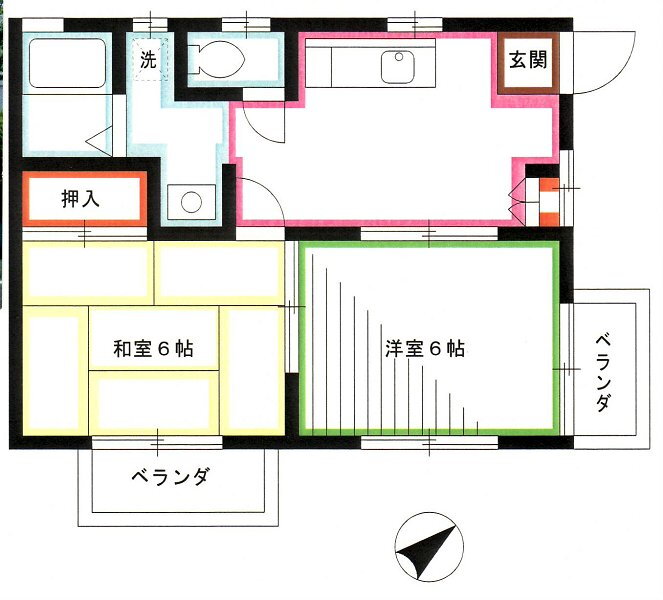 東京都武蔵野市八幡町１ 三鷹駅 2DK アパート 賃貸物件詳細