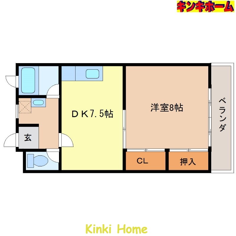 和歌山県和歌山市松江中３ 中松江駅 1DK マンション 賃貸物件詳細