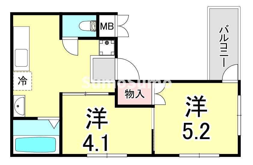 兵庫県神戸市兵庫区西多聞通２ 高速神戸駅 2DK マンション 賃貸物件詳細