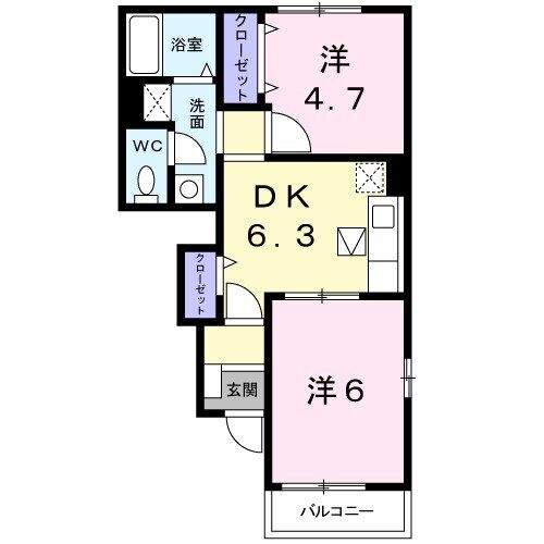 福島県白河市大桜岡前 久田野駅 2DK アパート 賃貸物件詳細