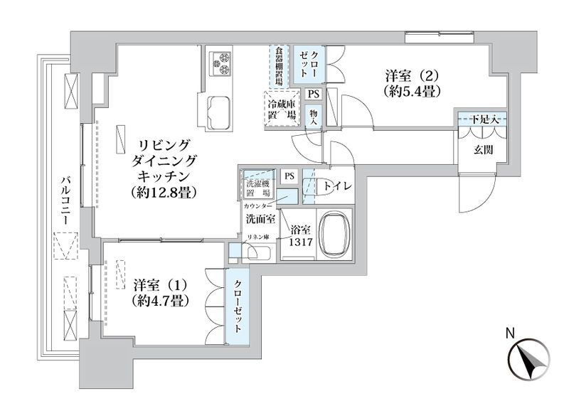 東京都港区高輪１ 白金高輪駅 2LDK マンション 賃貸物件詳細