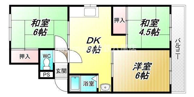 大阪府八尾市東山本新町５ 高安駅 3DK マンション 賃貸物件詳細