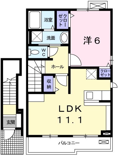 アンソレイエ飾磨　ＩＩ番館 2階 1LDK 賃貸物件詳細