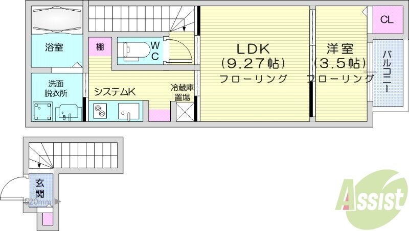 宮城県仙台市宮城野区五輪２ 宮城野原駅 1LDK アパート 賃貸物件詳細