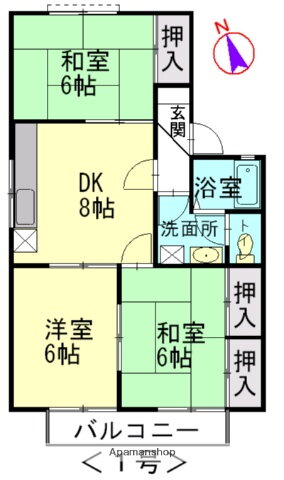 広島県広島市西区田方２ 草津駅 3DK アパート 賃貸物件詳細
