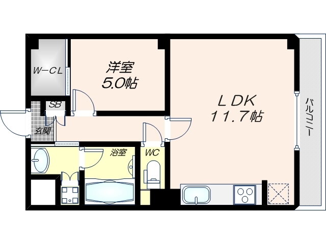 大阪府大阪市東住吉区山坂３ 西田辺駅 1LDK マンション 賃貸物件詳細