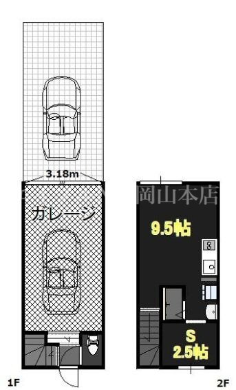 岡山県岡山市南区平福２ 岡山駅 1SK 一戸建て 賃貸物件詳細