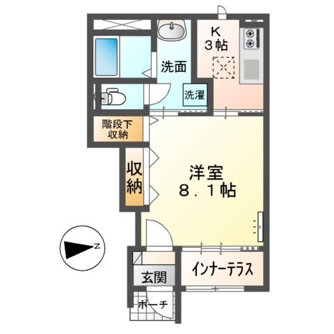 岡山県岡山市北区横井上 岡山駅 1K アパート 賃貸物件詳細