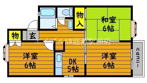 岡山県倉敷市上東 庭瀬駅 3DK アパート 賃貸物件詳細