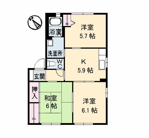 広島県竹原市吉名町 吉名駅 3K アパート 賃貸物件詳細