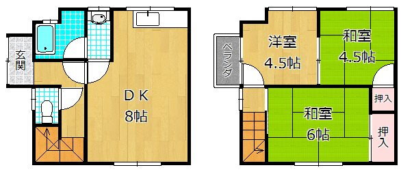 大阪府枚方市甲斐田新町 宮之阪駅 3LDK 一戸建て 賃貸物件詳細