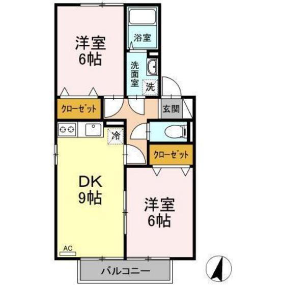 リヴェールアン 2階 2DK 賃貸物件詳細