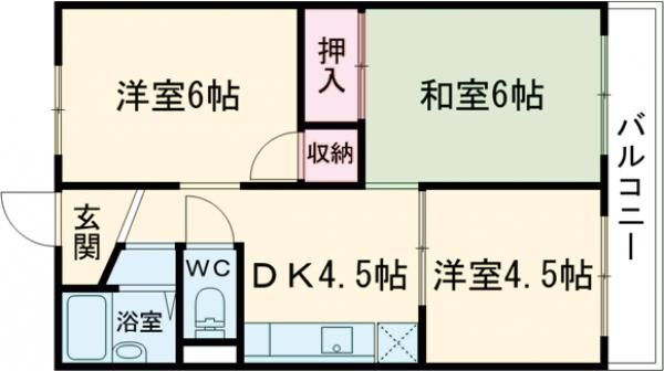 エビスコーポ 3階 3DK 賃貸物件詳細