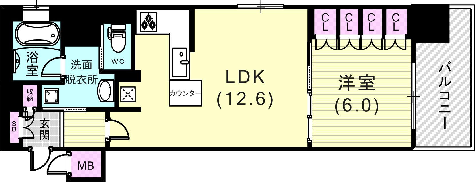 リーガル神戸三宮フラワーロード 2階 1LDK 賃貸物件詳細