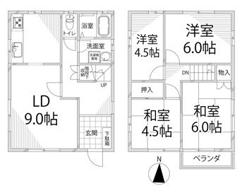 藤塚タウンハウスＢ棟 4LDK 賃貸物件詳細