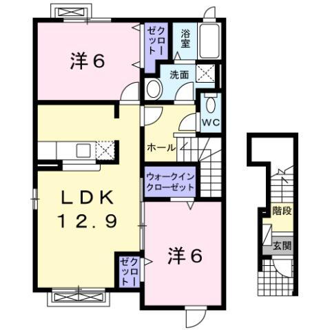 秋田県秋田市飯島穀丁 上飯島駅 2LDK アパート 賃貸物件詳細