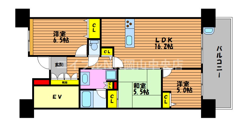 岡山県岡山市北区伊島北町 岡山駅 3LDK マンション 賃貸物件詳細