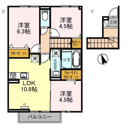 埼玉県上尾市井戸木３ 桶川駅 2LDK アパート 賃貸物件詳細