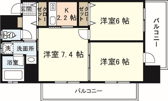 広島県広島市安佐南区安東２ 安東駅 3K マンション 賃貸物件詳細