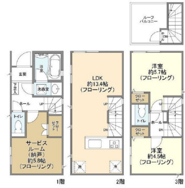東京都江東区亀戸４ 亀戸水神駅 2SLDK 一戸建て 賃貸物件詳細