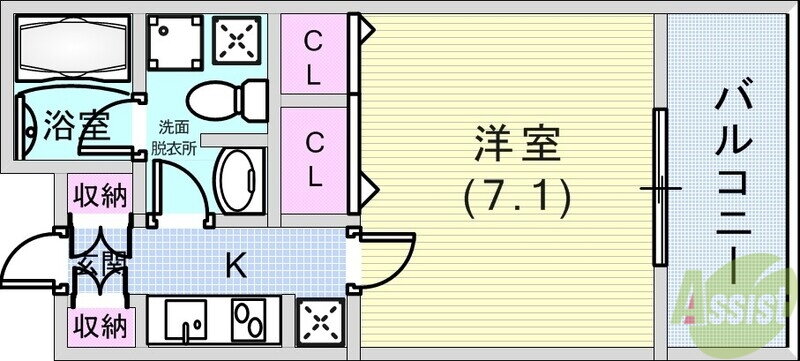 兵庫県神戸市灘区友田町４ 六甲道駅 1K マンション 賃貸物件詳細