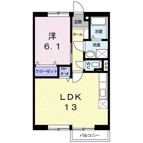 福岡県久留米市山川町 御井駅 1LDK アパート 賃貸物件詳細
