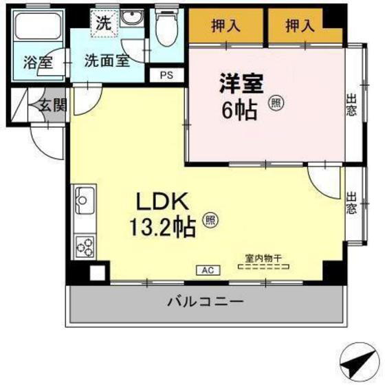 広島県広島市中区吉島東１ 御幸橋駅 1LDK マンション 賃貸物件詳細
