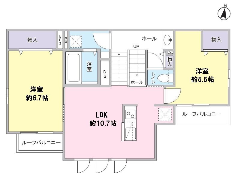 東京都足立区伊興５ 竹ノ塚駅 2LDK アパート 賃貸物件詳細