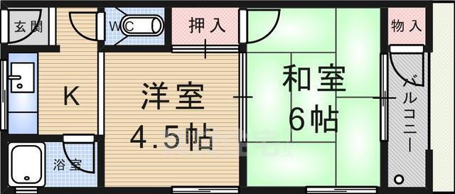 兵庫県尼崎市武庫之荘１ 武庫之荘駅 2K マンション 賃貸物件詳細