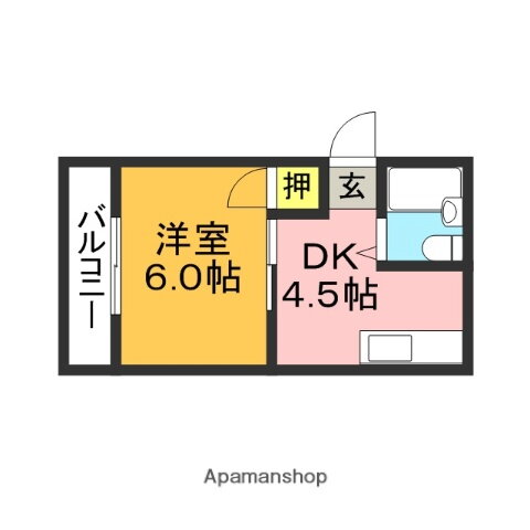 セトルＢ 2階 1DK 賃貸物件詳細