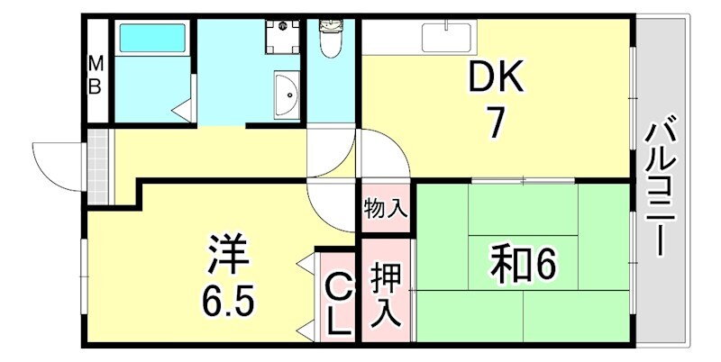 マンション妙法寺 6階 2DK 賃貸物件詳細