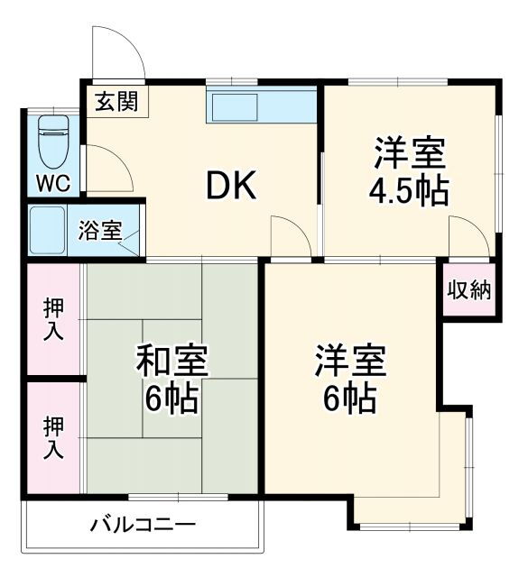 埼玉県春日部市牛島 藤の牛島駅 3DK アパート 賃貸物件詳細