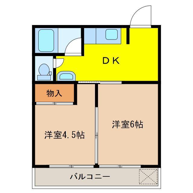 岐阜県羽島郡笠松町田代 西笠松駅 2DK マンション 賃貸物件詳細