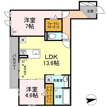 サンフォート 2階 2LDK 賃貸物件詳細